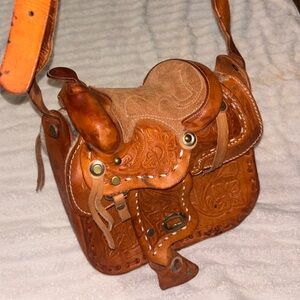 Handcrafted Tan Leather Crossbody Bag